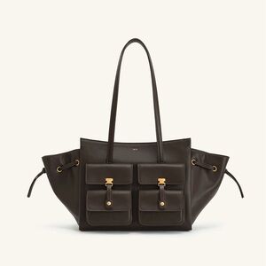 JW PEI Linda small faux Dark Brown Handbag with Front Pockets LIKE NEW